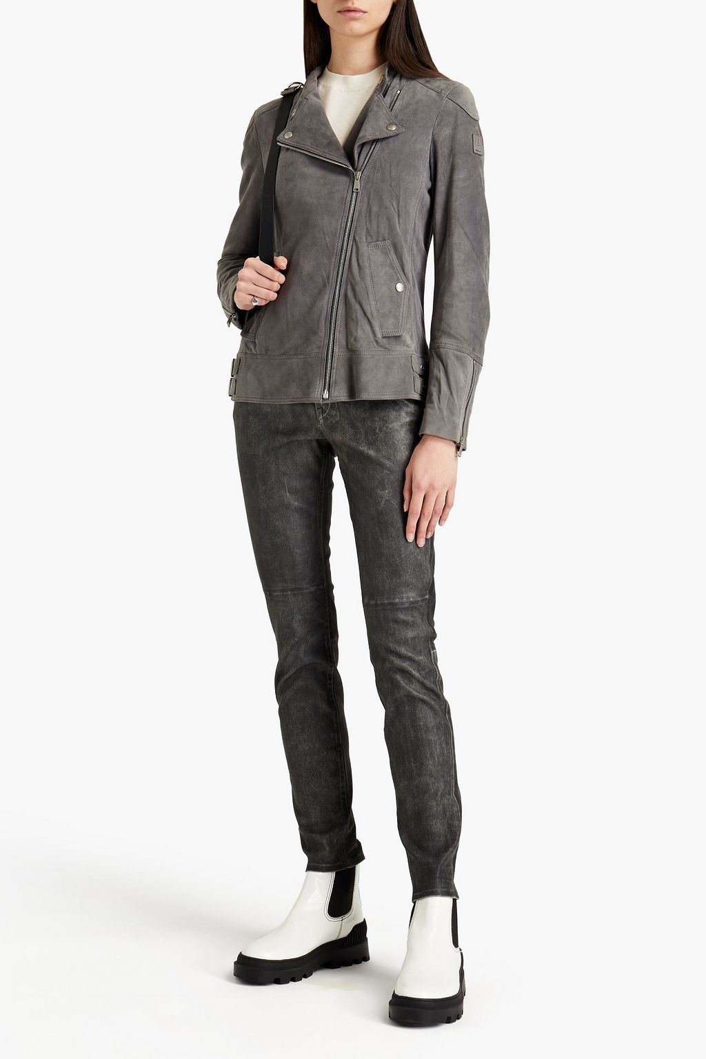 BELSTAFF Burnett suede biker jacket