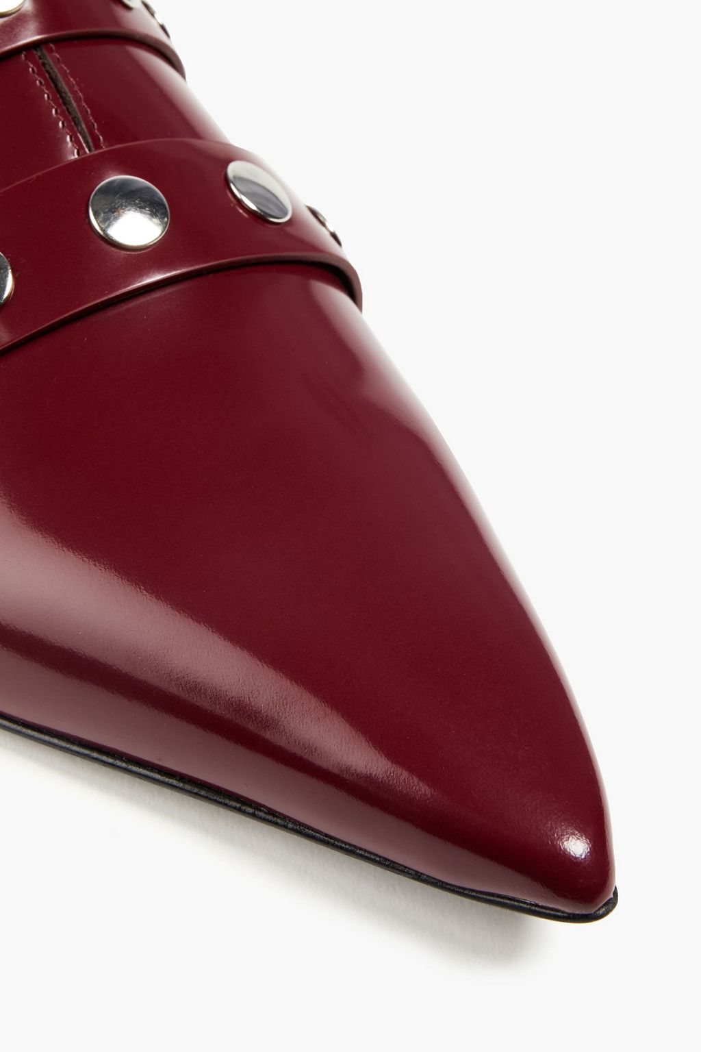 VICTORIA BECKHAM Embellished patent leather slippers