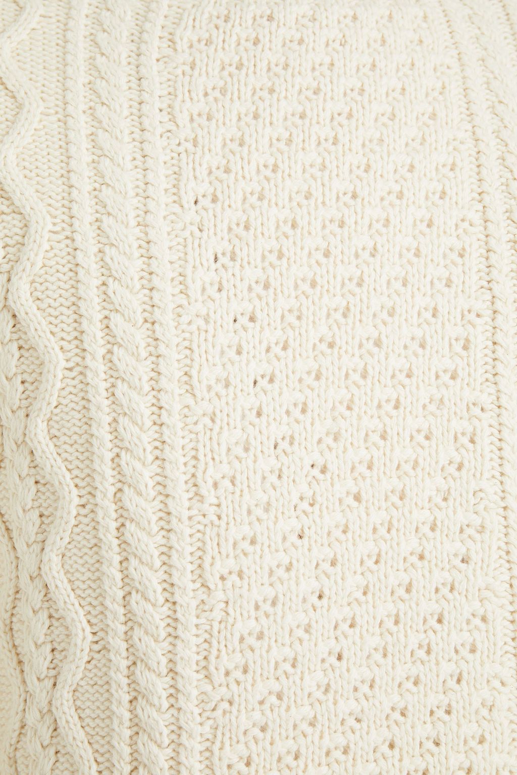 BELSTAFF Aran logo-appliquéd cable-knit sweater