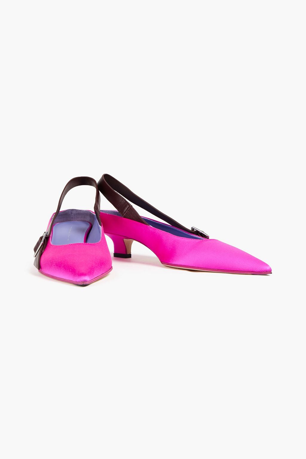 VICTORIA BECKHAM Solar satin slingback pumps | THE OUTNET