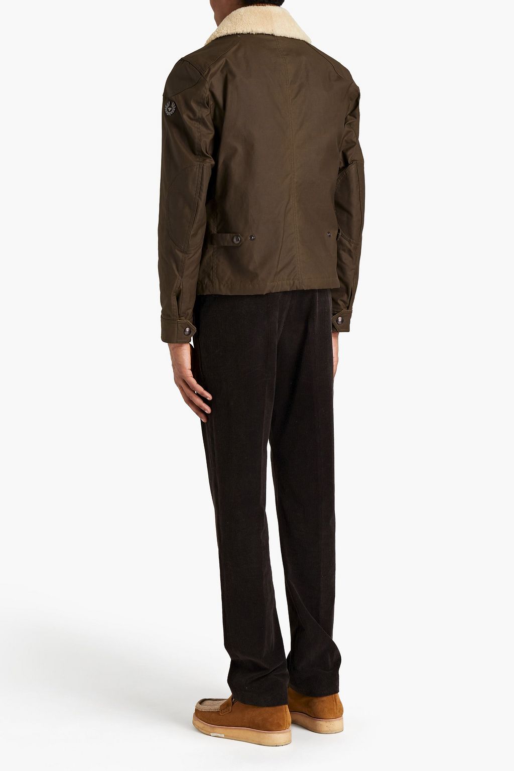 BELSTAFF Patrol shearling-trimmed waxed-cotton jacket