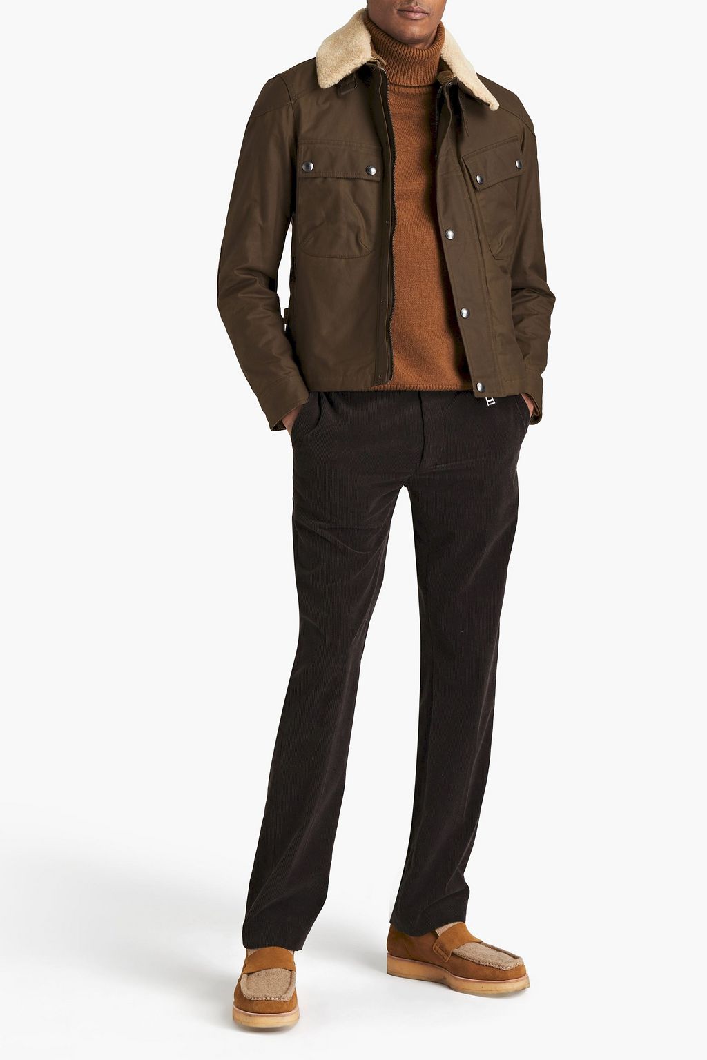 BELSTAFF Patrol shearling-trimmed waxed-cotton jacket