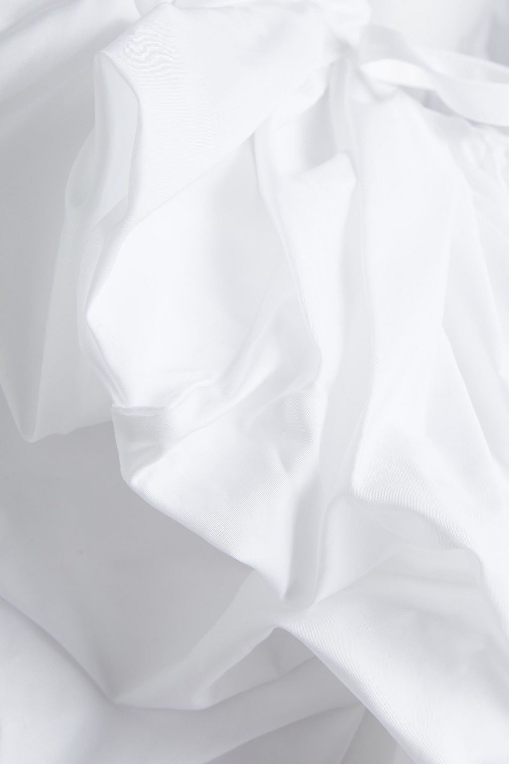 JIL SANDER Belted pleated cotton-poplin midi dress