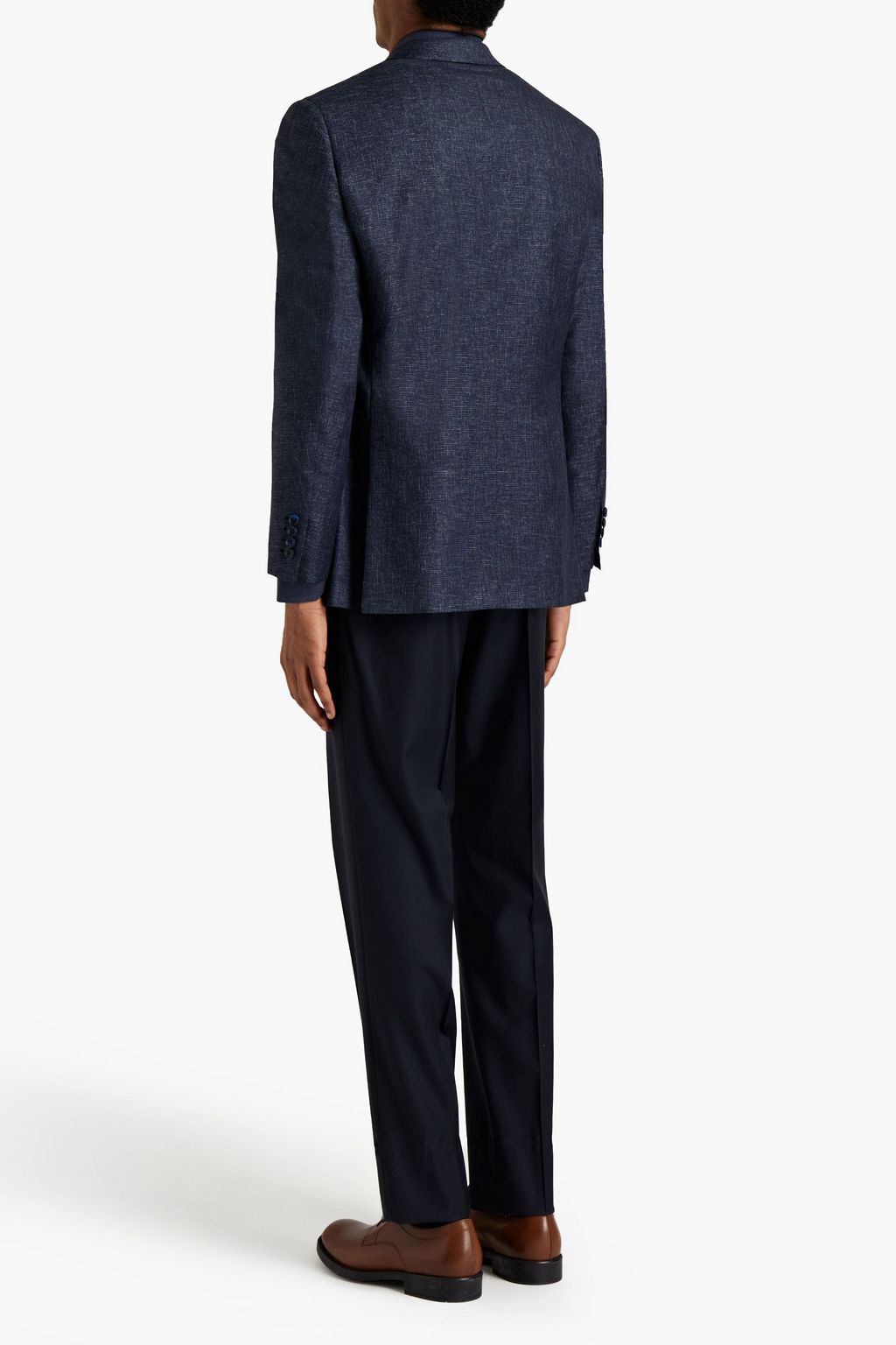 BRIONI Wool and silk-blend jacquard blazer