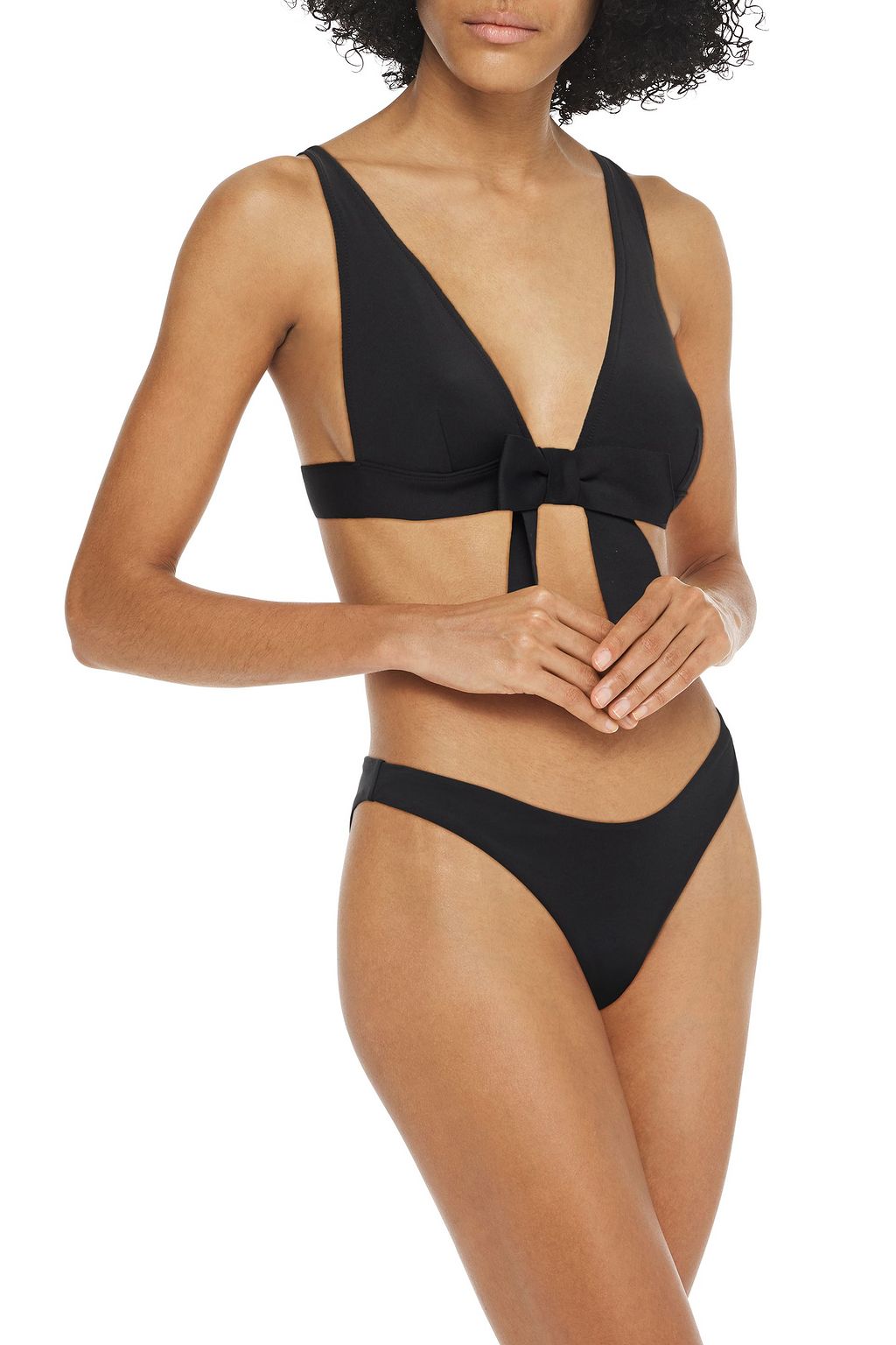 ZIMMERMANN Poppy Plunge bow-embellished triangle bikini