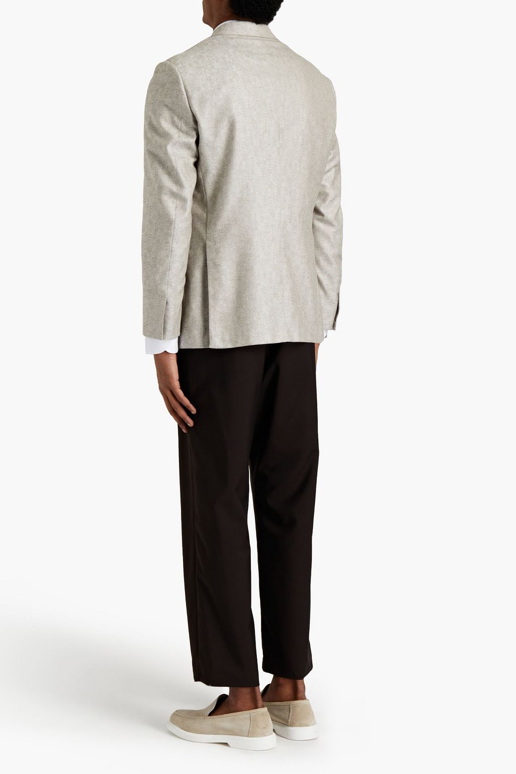 BRIONI Slub silk and cashmere-blend blazer