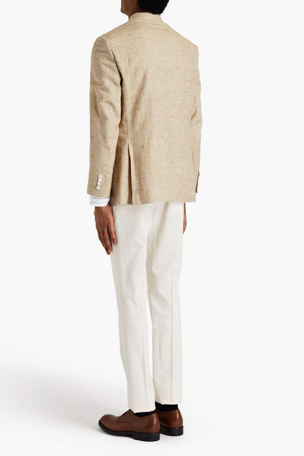 BRIONI Donegal silk and cashmere-blend blazer
