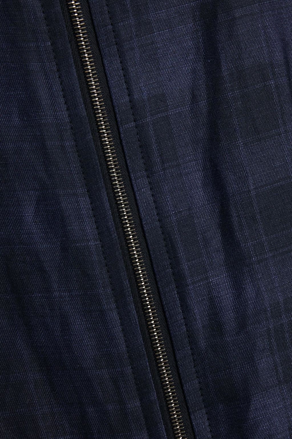 BRIONI Checked linen and cotton-blend bomber jacket