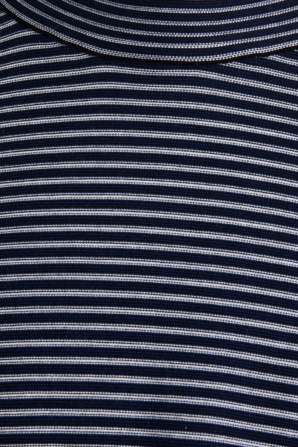BRIONI Ribbed striped cotton and silk-blend jersey T-shirt