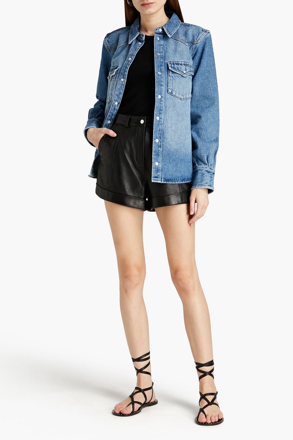 IRO Mayen faded denim shirt