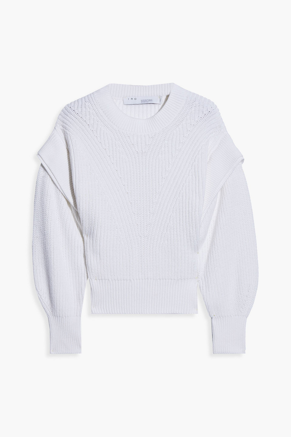 Iro Woman Kharla Ribbed Cotton-blend Sweater White Size S
