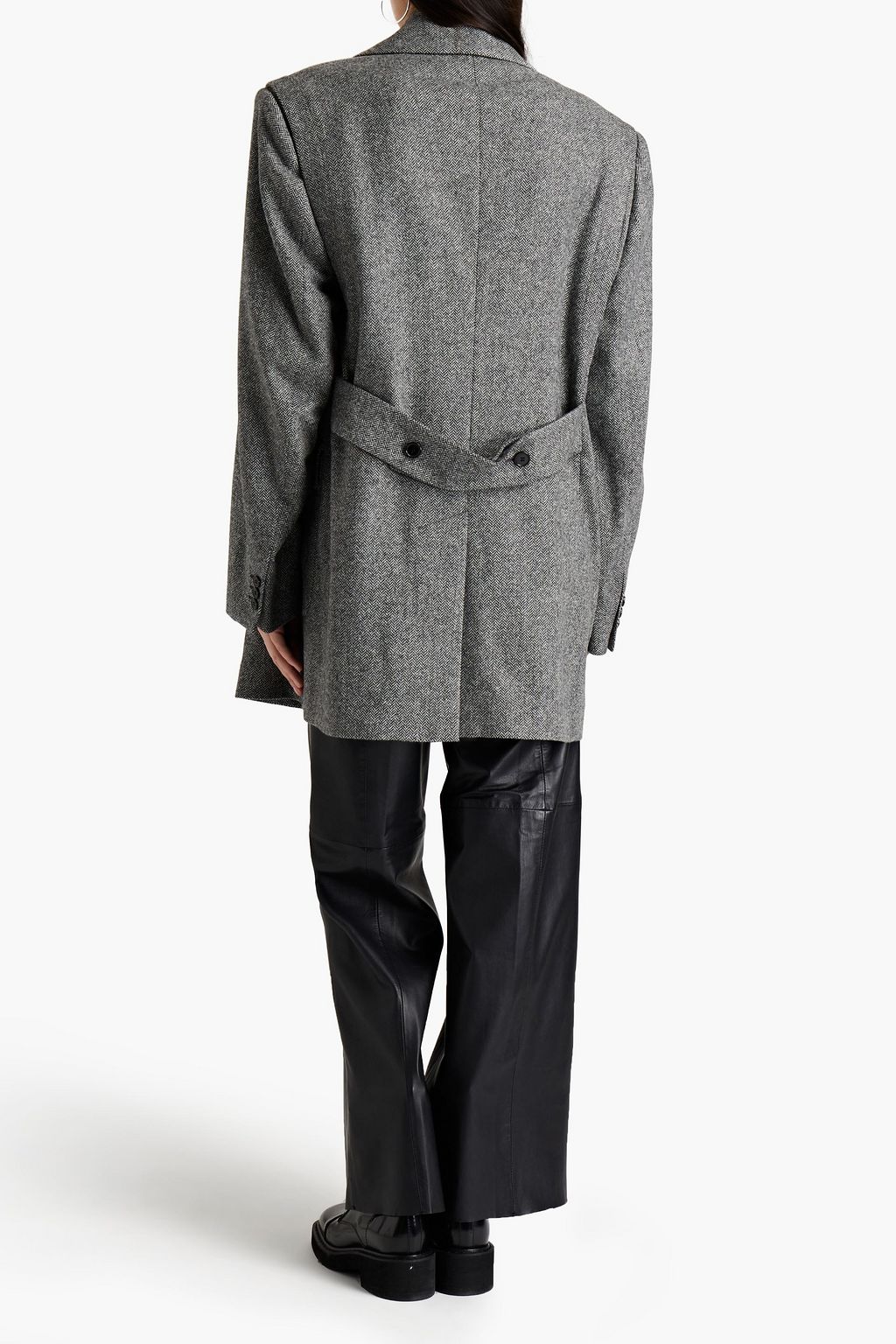 MAISON MARGIELA Double-breasted herringbone wool-tweed blazer