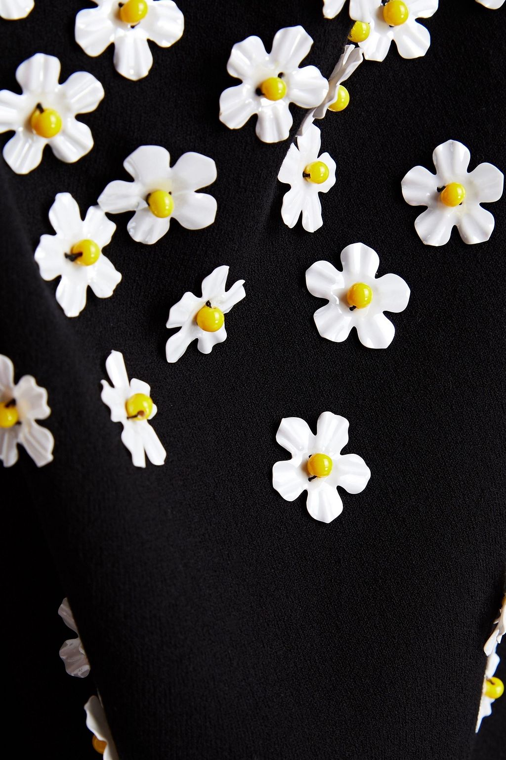 RABANNE Floral-appliquéd knitted top