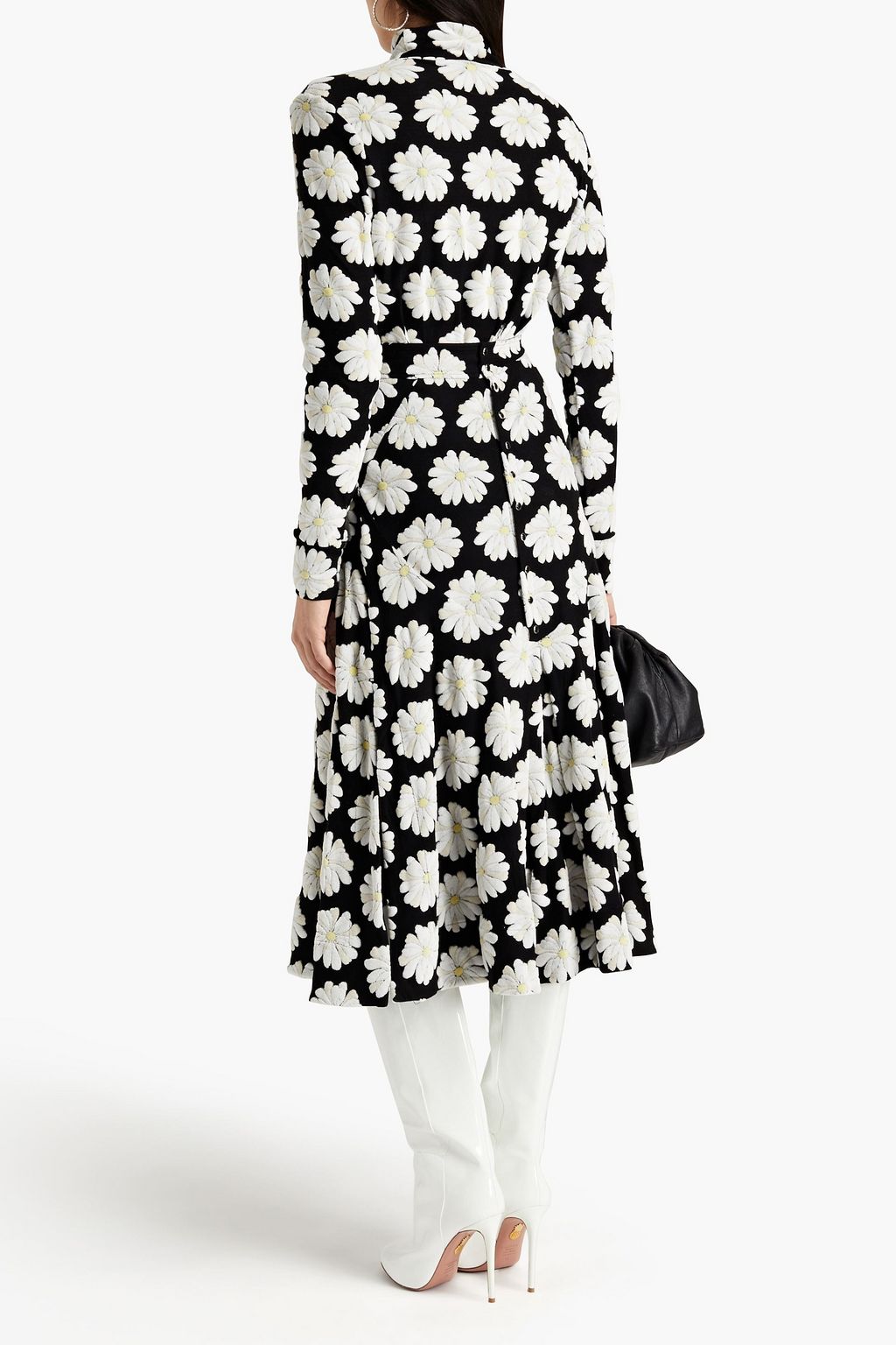 RABANNE Cotton-blend chenille-jacquard turtleneck top