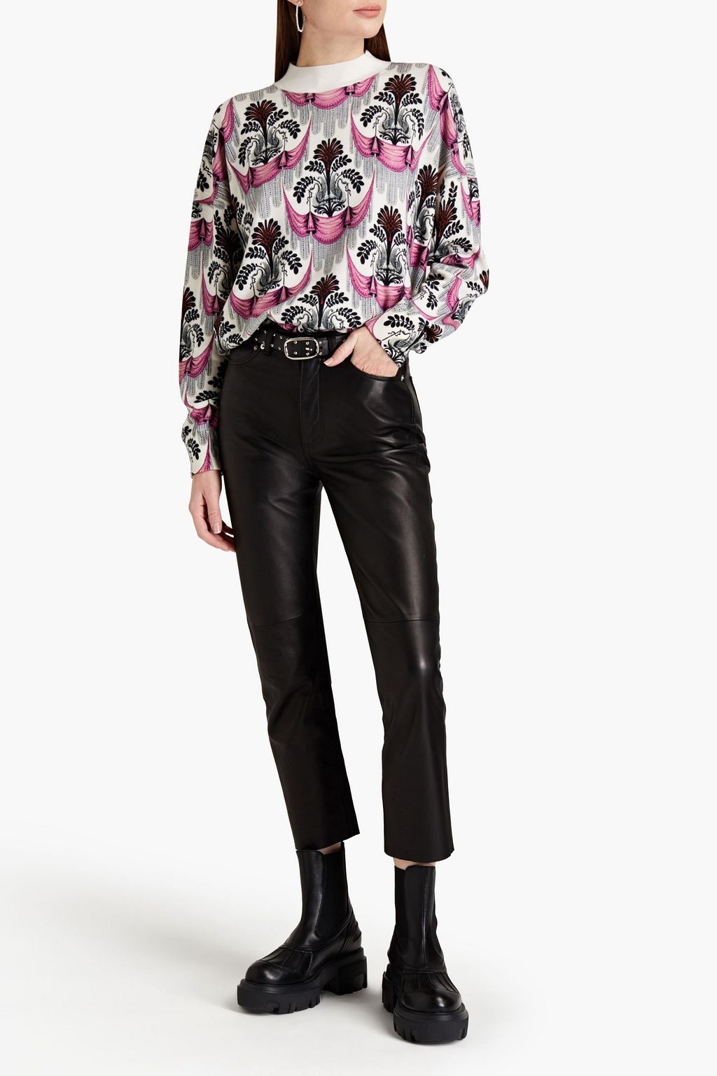 RABANNE Printed wool sweater