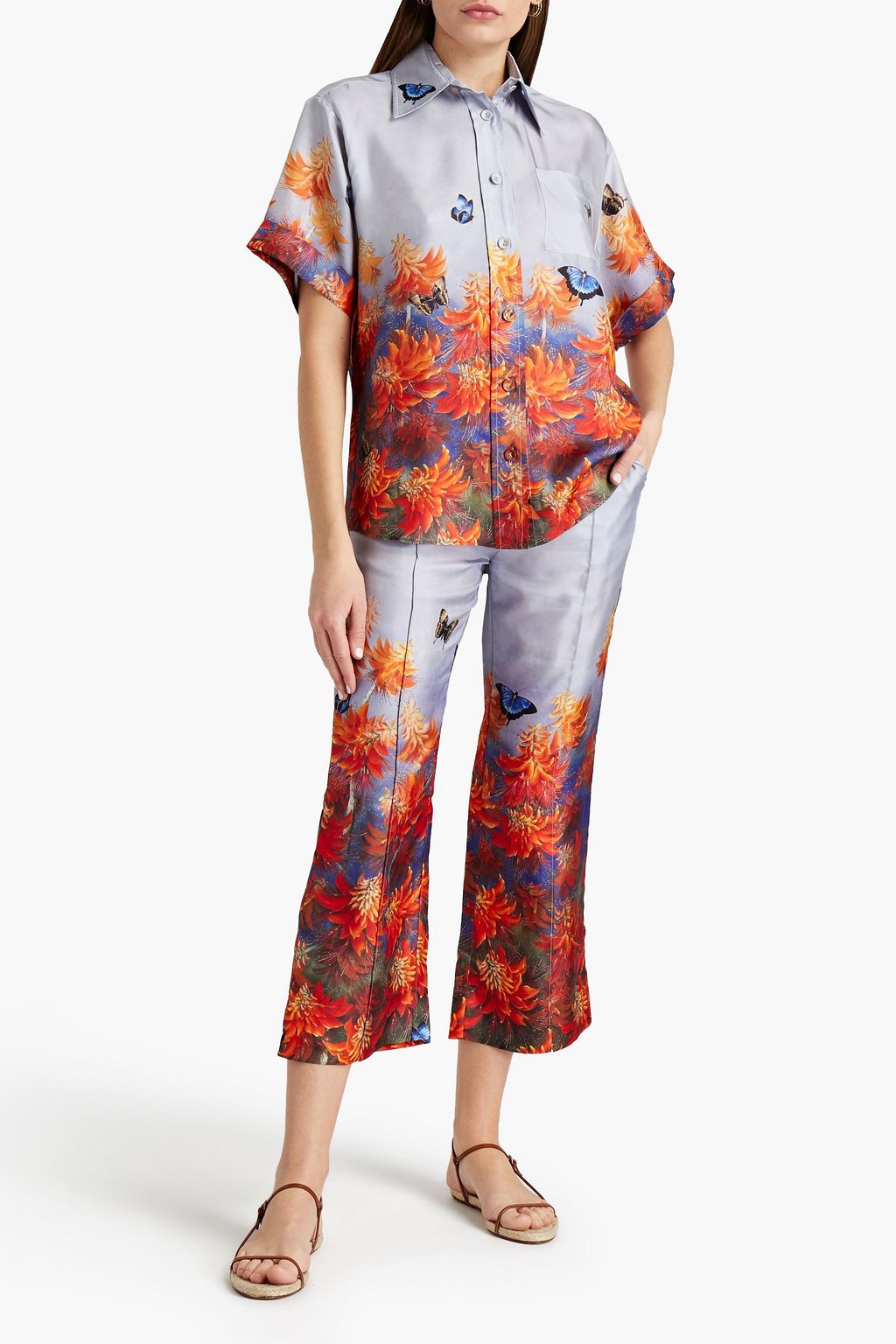 ZIMMERMANN Printed silk-twill shirt