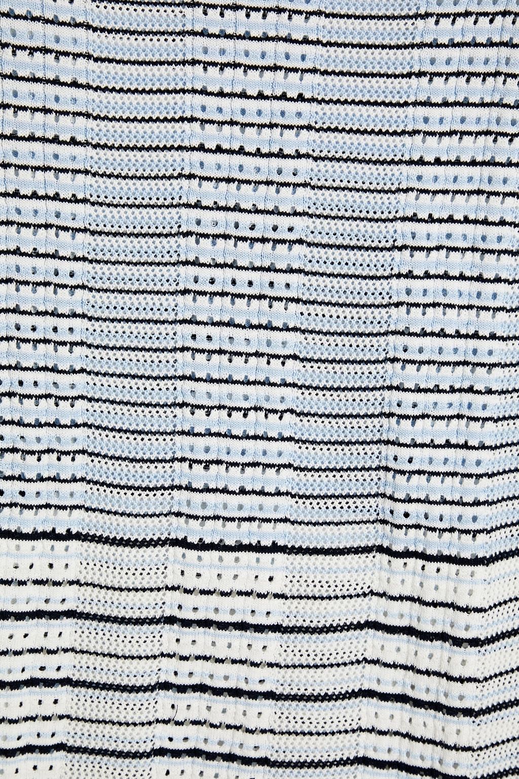 PAUL SMITH Striped pointelle-knit cotton turtleneck sweater