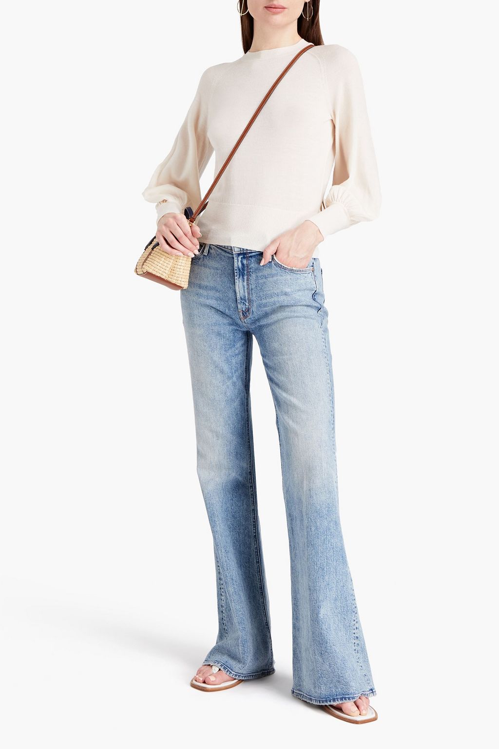 ZIMMERMANN Gathered merino wool sweater