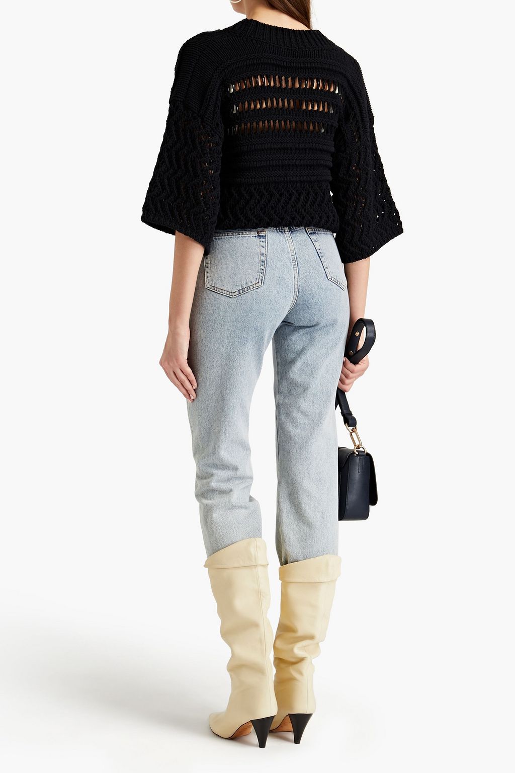 IRO Annie crochet-knit organic cotton-blend top