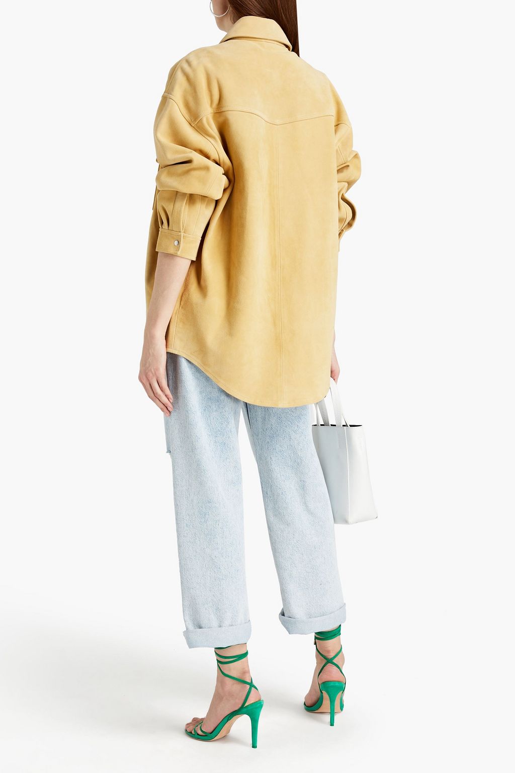 IRO Wolfra oversized suede shirt