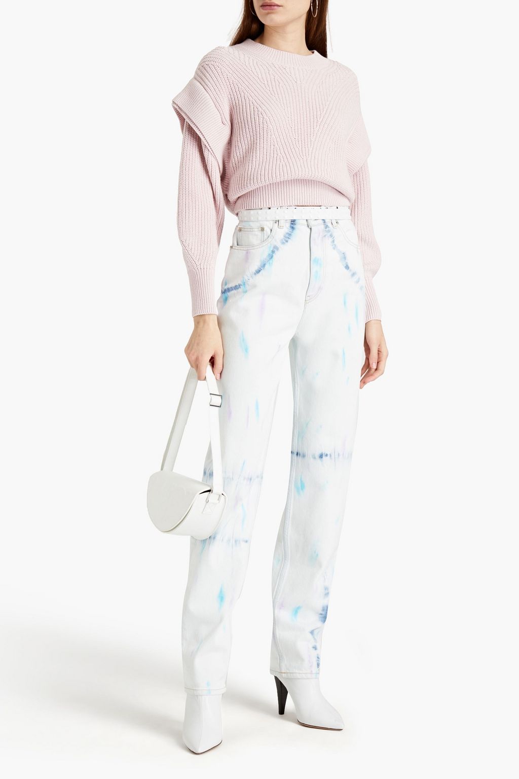 IRO Dahoi tie-dyed high-rise tapered jeans