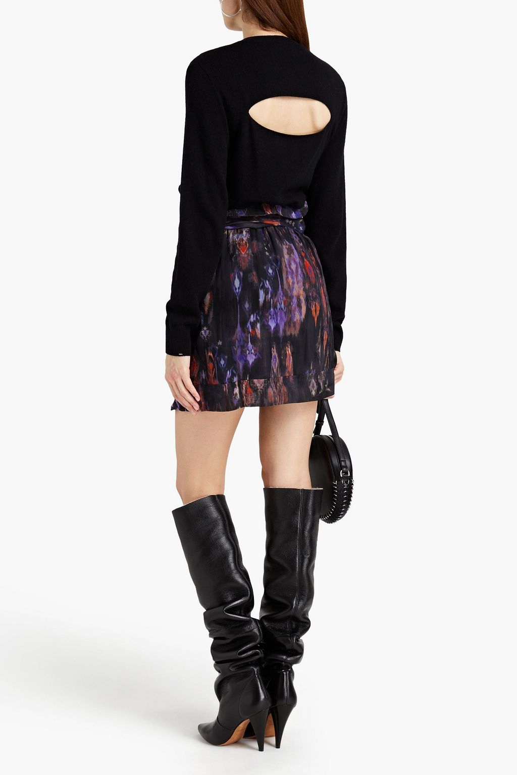 IRO Tesoro cutout cotton and cashmere-blend sweater