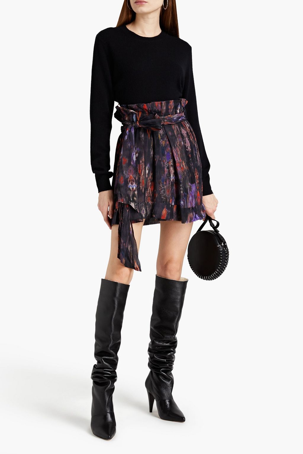 IRO Tesoro cutout cotton and cashmere-blend sweater