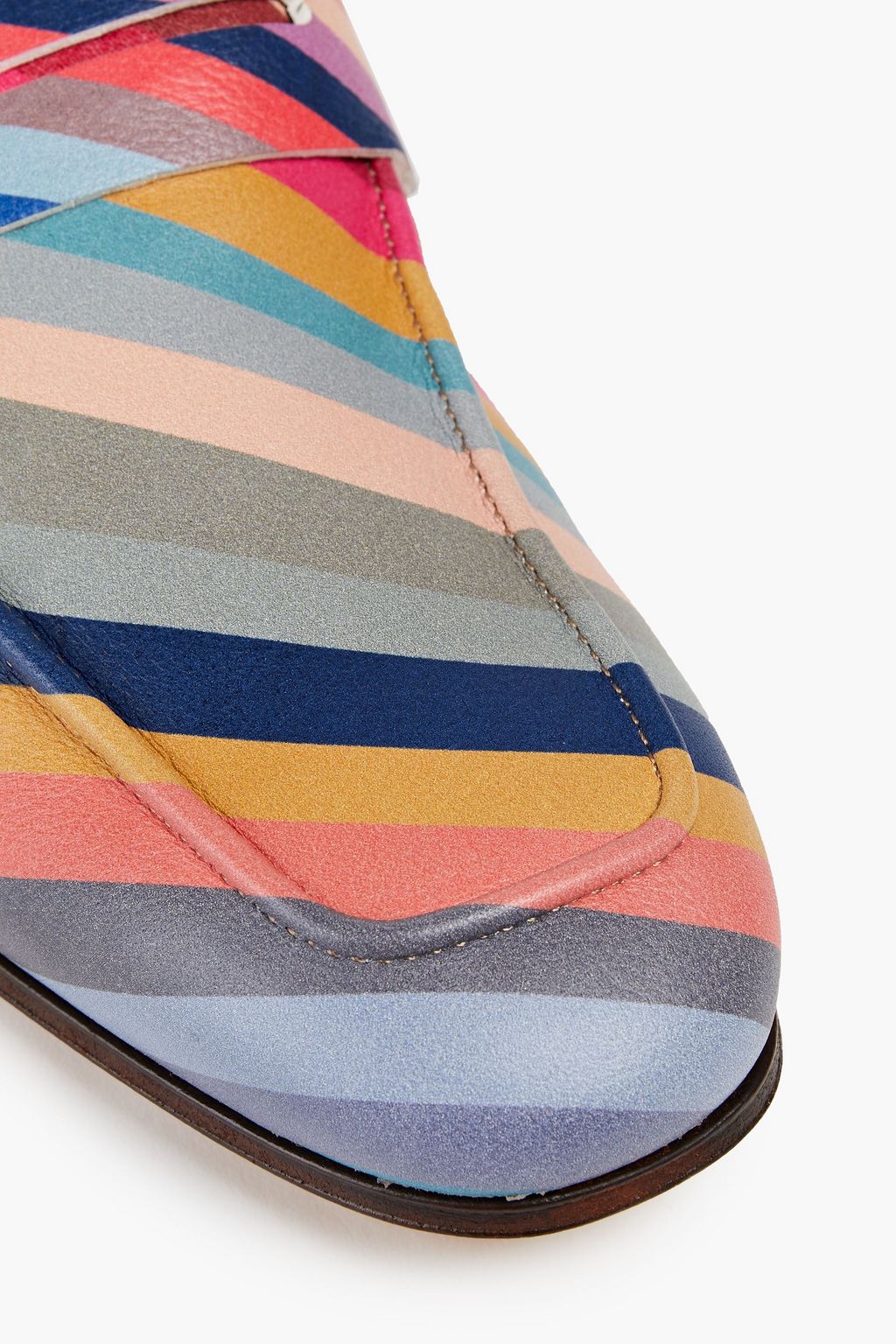 PAUL SMITH Striped leather loafers