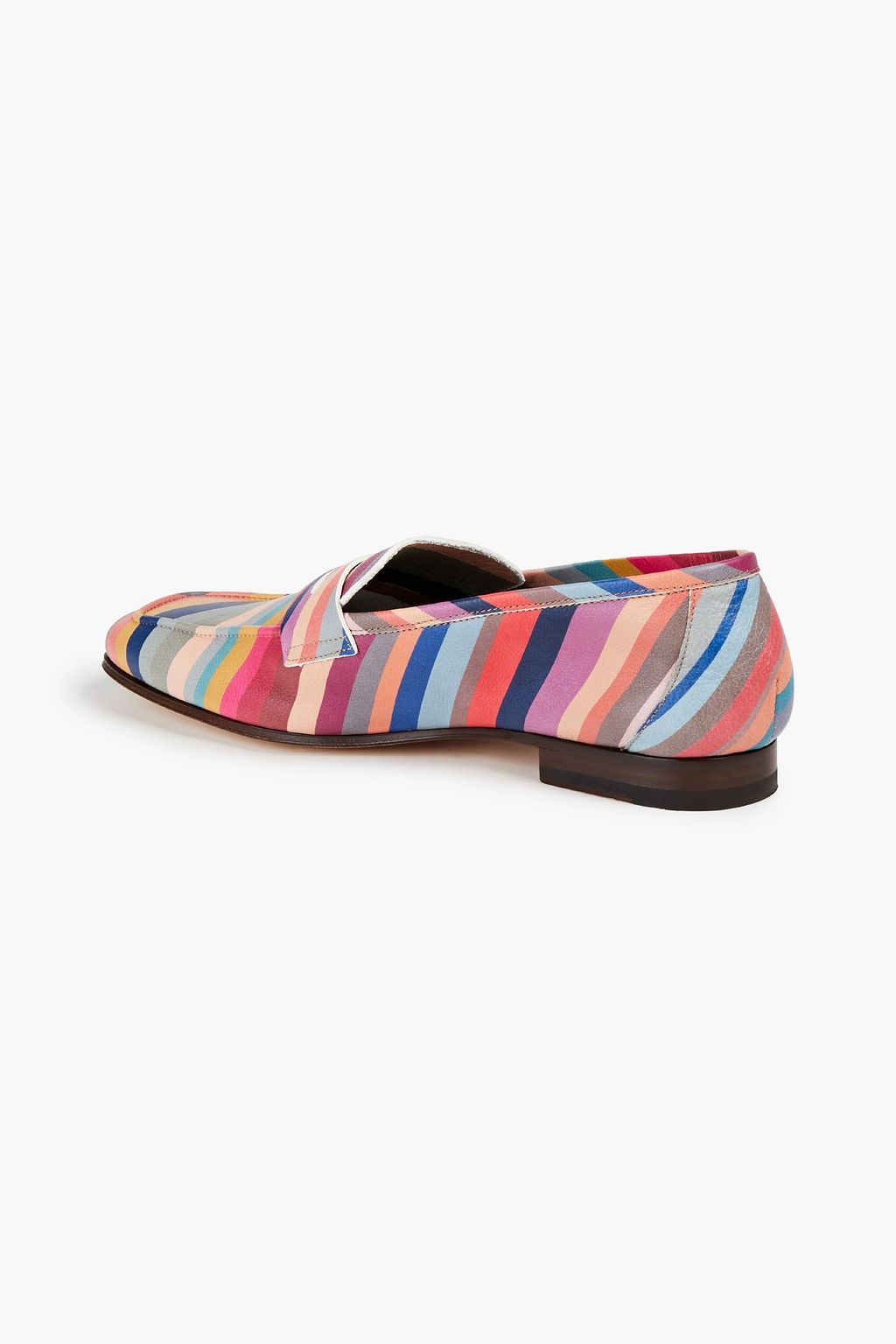 PAUL SMITH Striped leather loafers