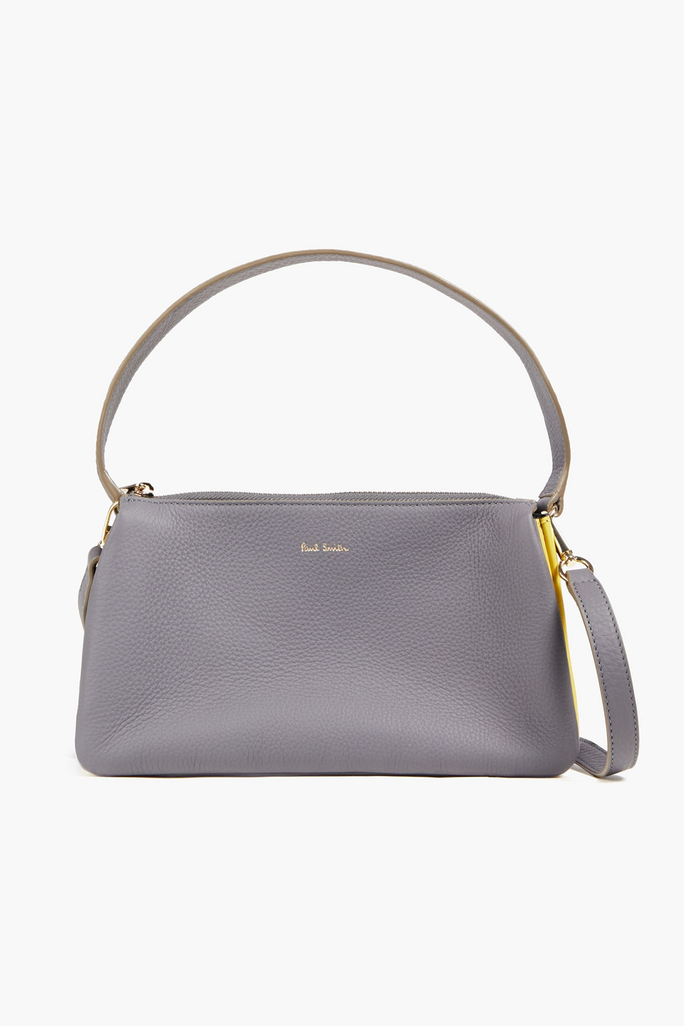 Paul Smith Pebbled-leather Shoulder Bag In Grey
