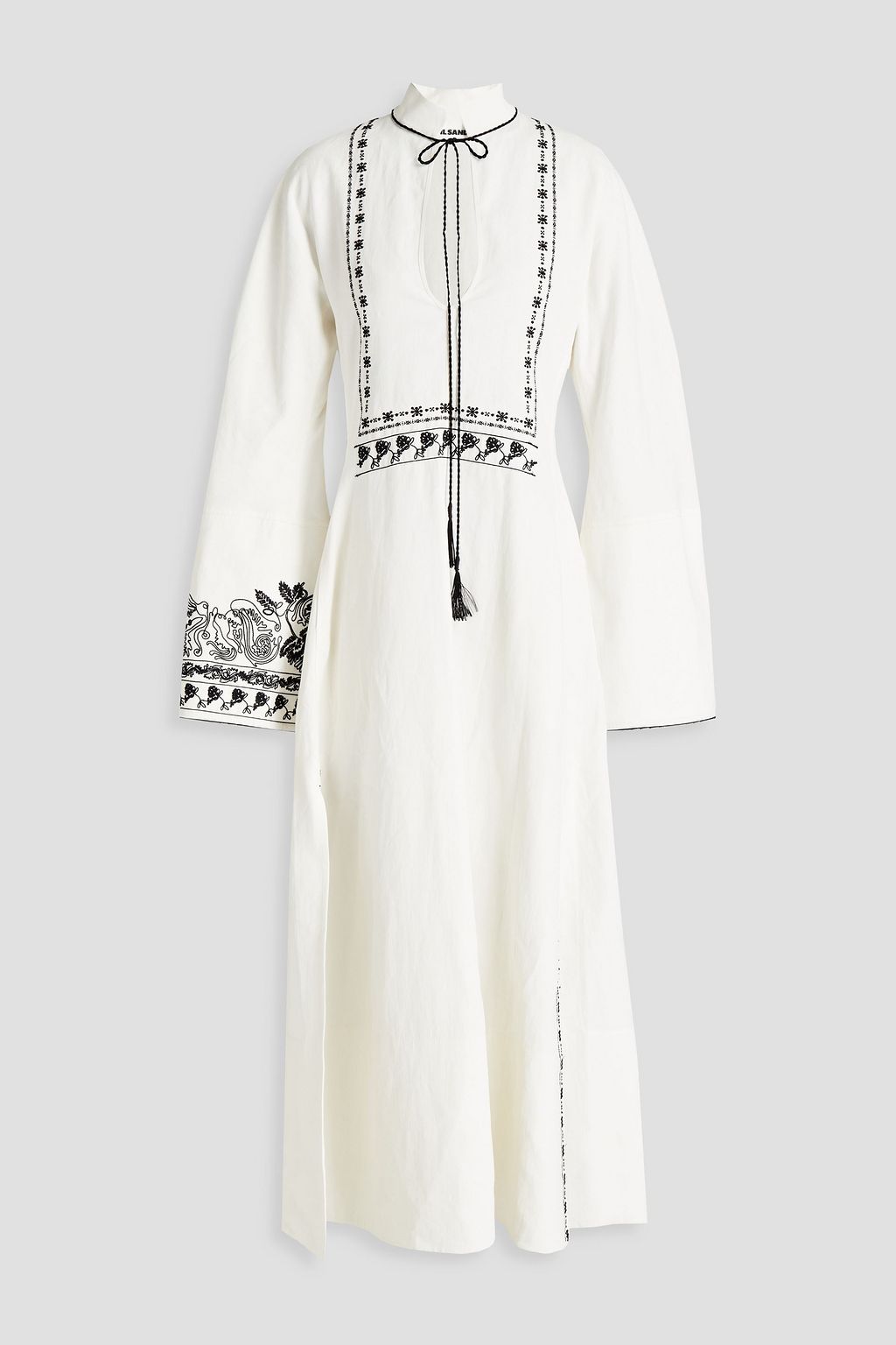 JIL SANDER Embroidered linen maxi dress | Sale up to 70% off | THE OUTNET