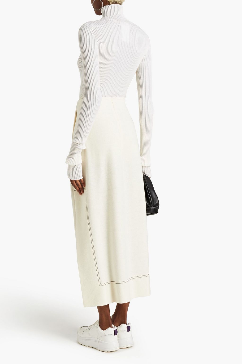 JIL SANDER Asymmetric wool skirt