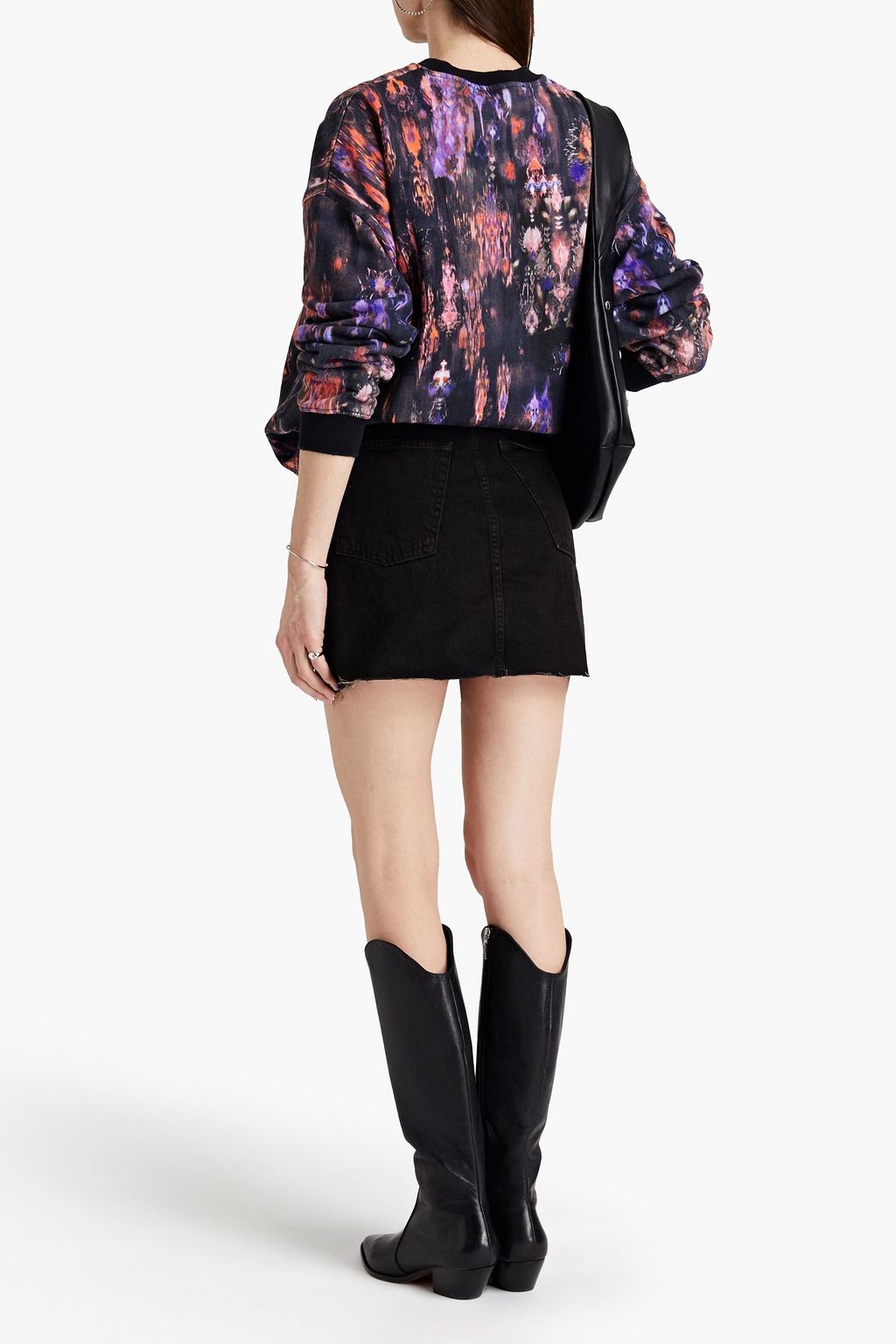 IRO Laya oversized printed French cotton-terry sweatshirt