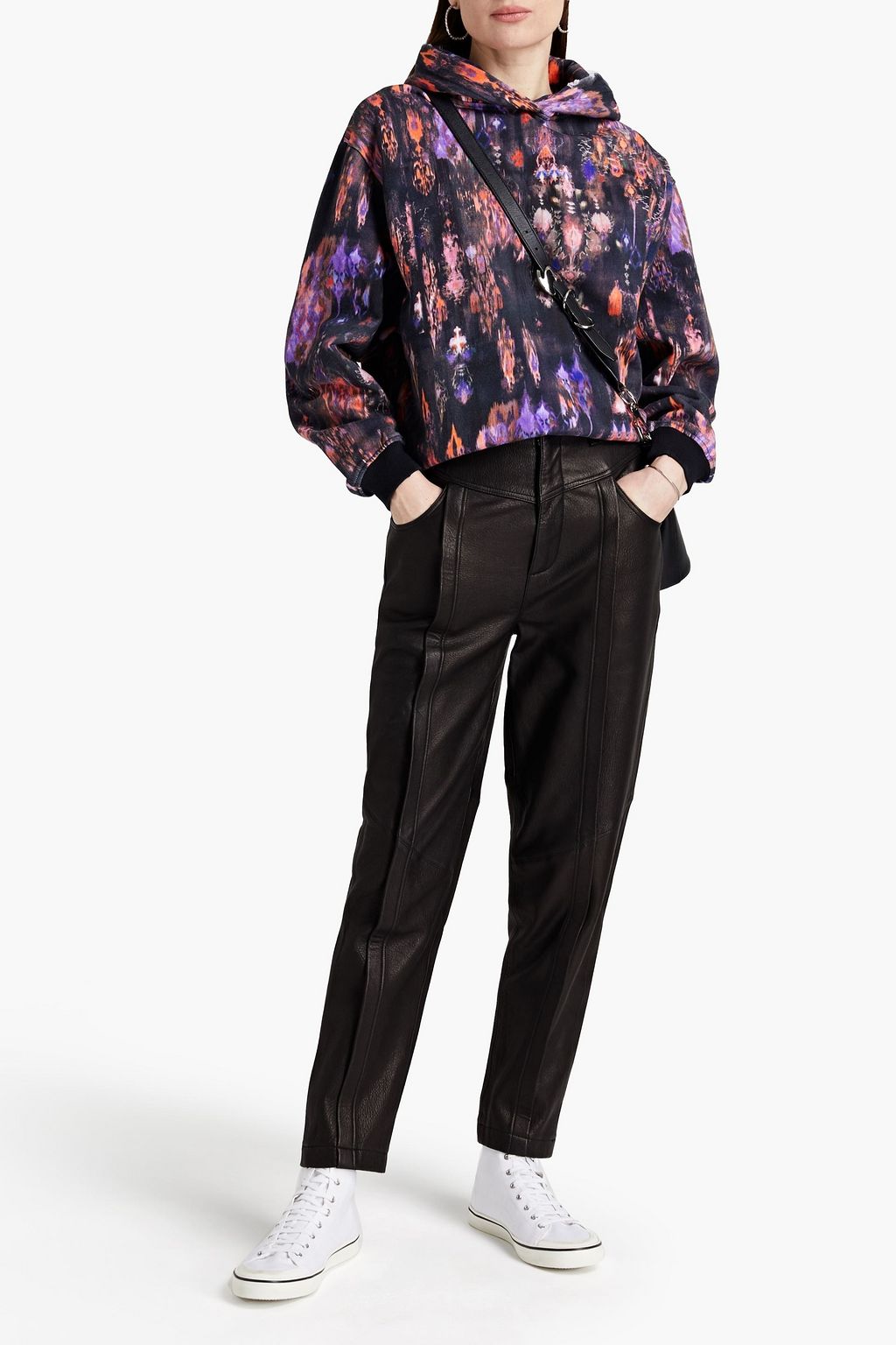 IRO Likely printed French cotton-terry hoodie