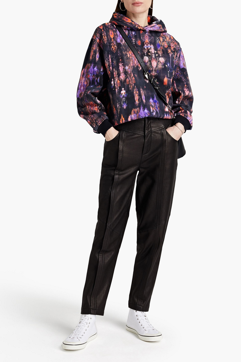 Iro Likely Printed French Cotton-terry Hoodie In Multi
