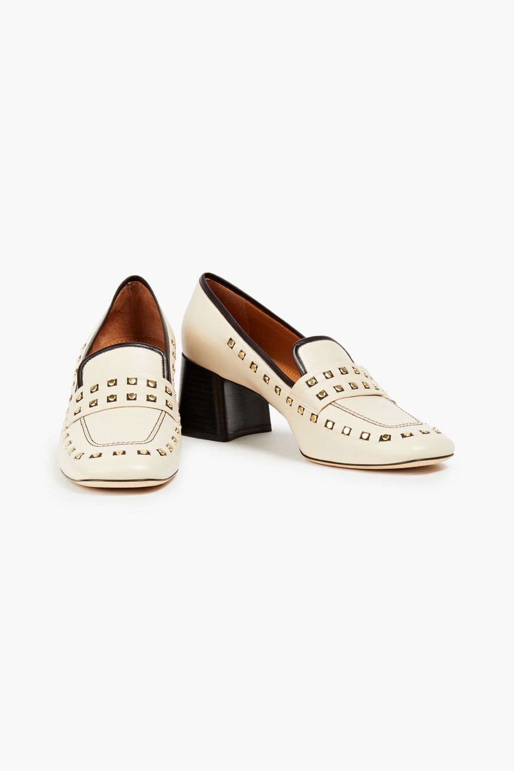 TORY BURCH Studded leather pumps