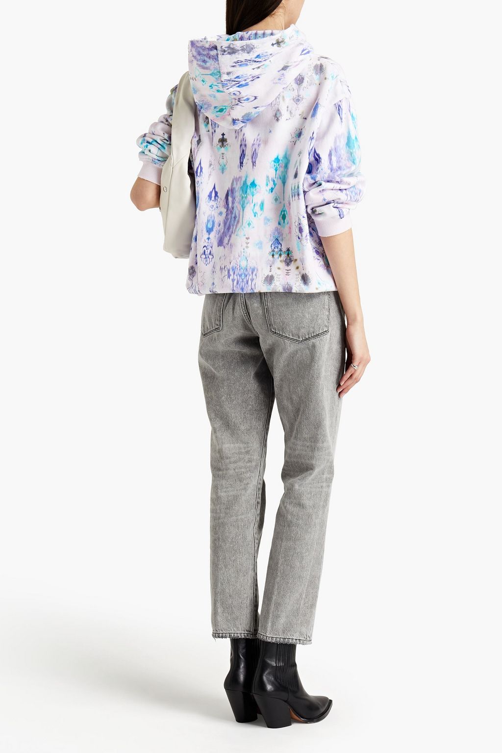 IRO Likely printed French cotton-terry hoodie