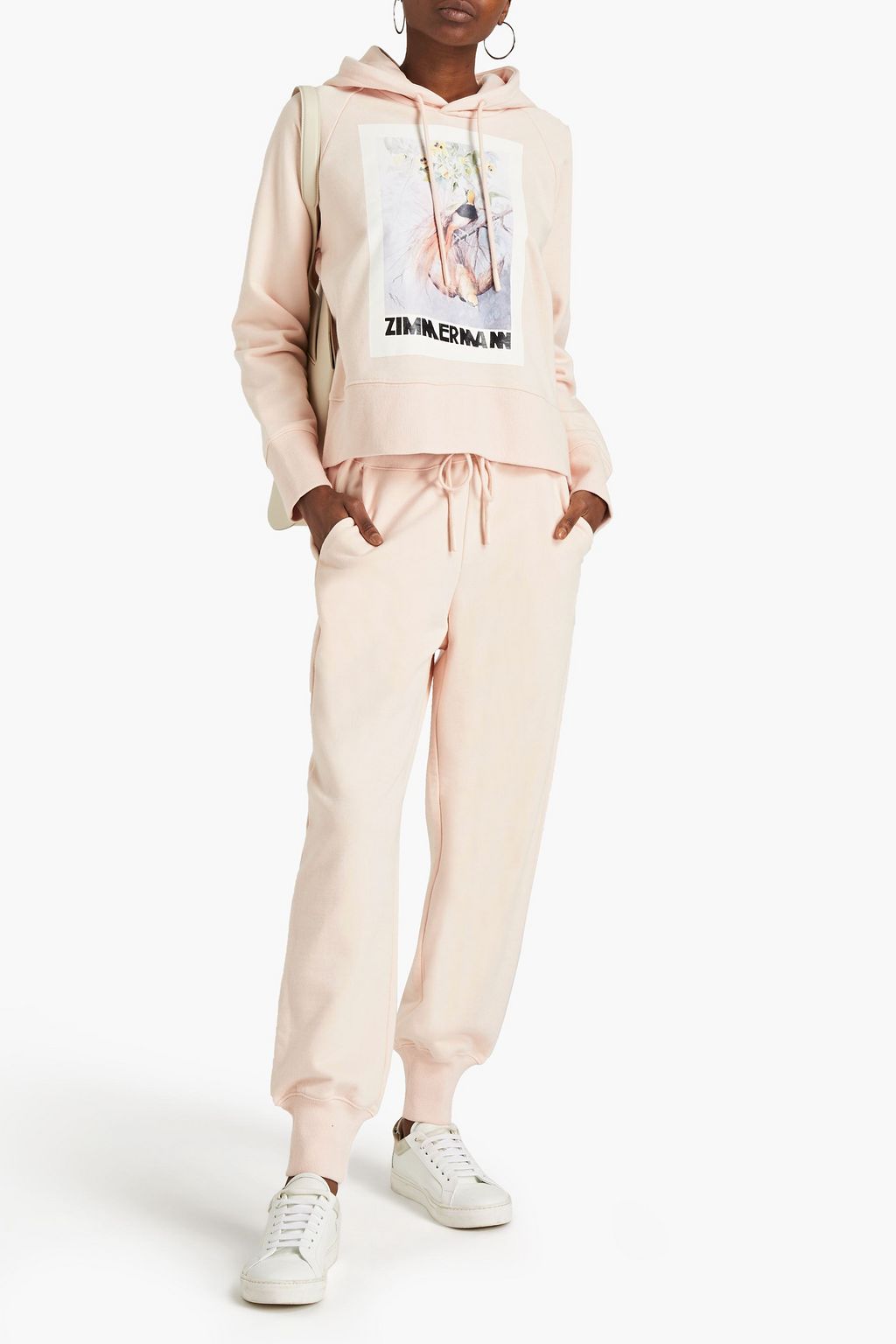 ZIMMERMANN Botanica printed French cotton-blend terry hoodie