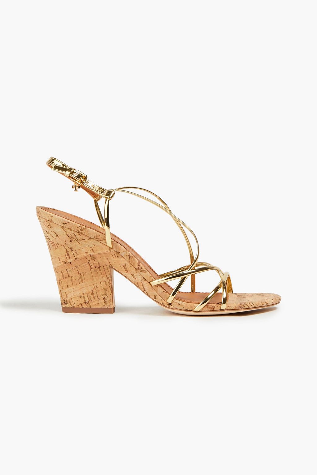 TORY BURCH Metallic faux leather sandals | Sale up to 70% off | THE OUTNET