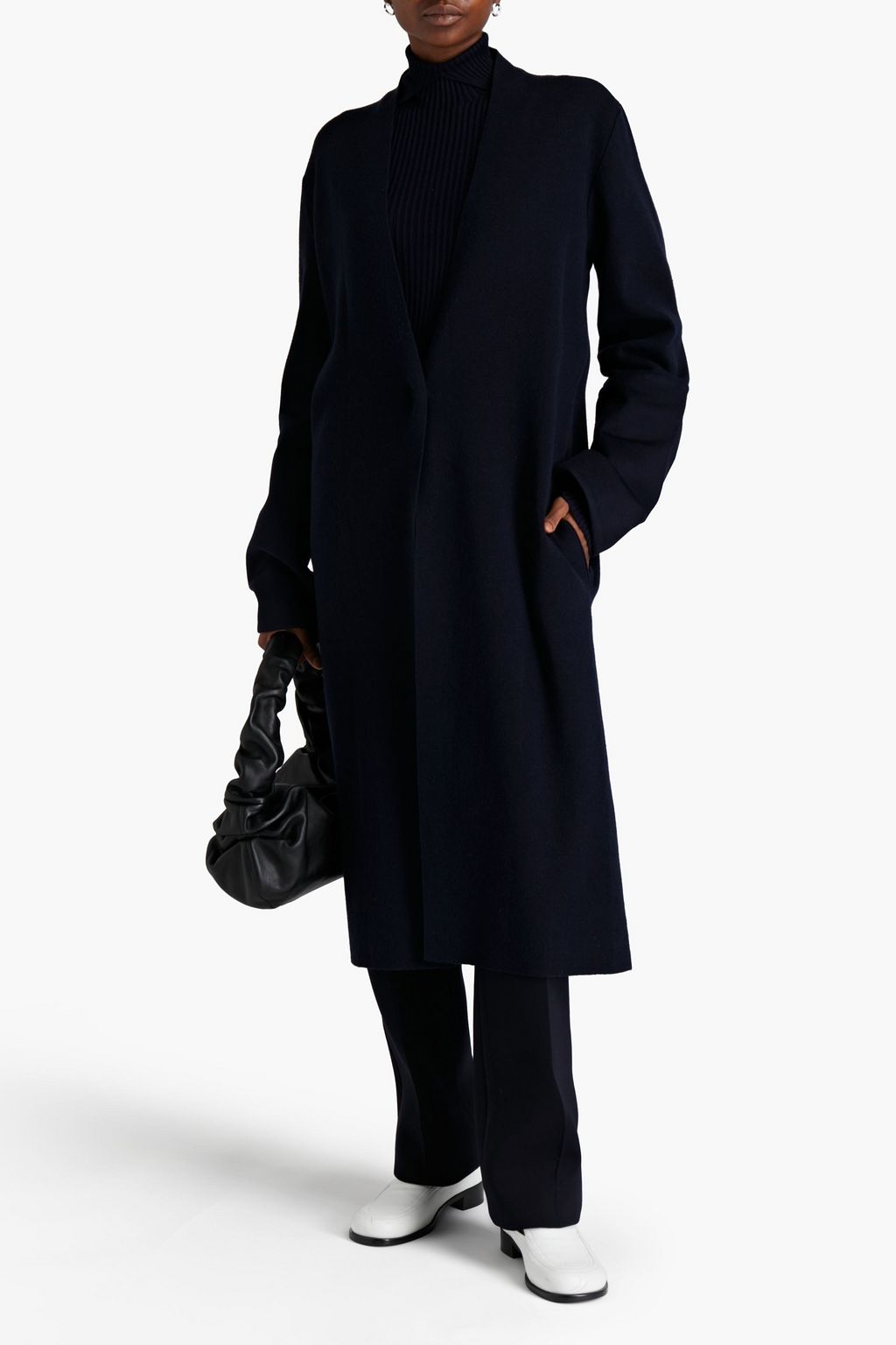 JIL SANDER Cashmere-felt cardigan