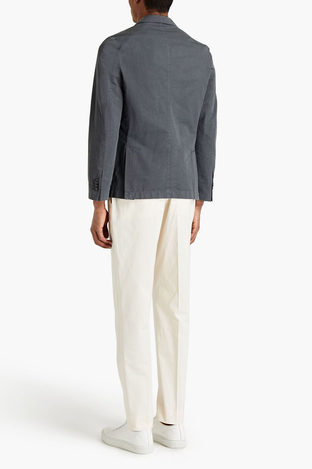 OFFICINE GÉNÉRALE 375 faded cotton and linen-blend blazer