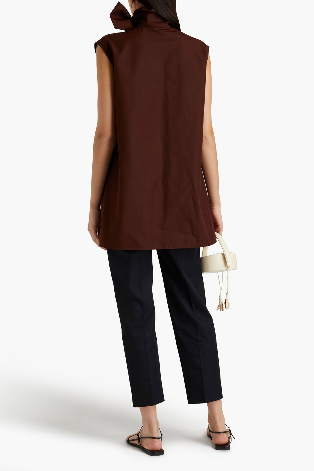 JIL SANDER Buckled cotton-poplin top
