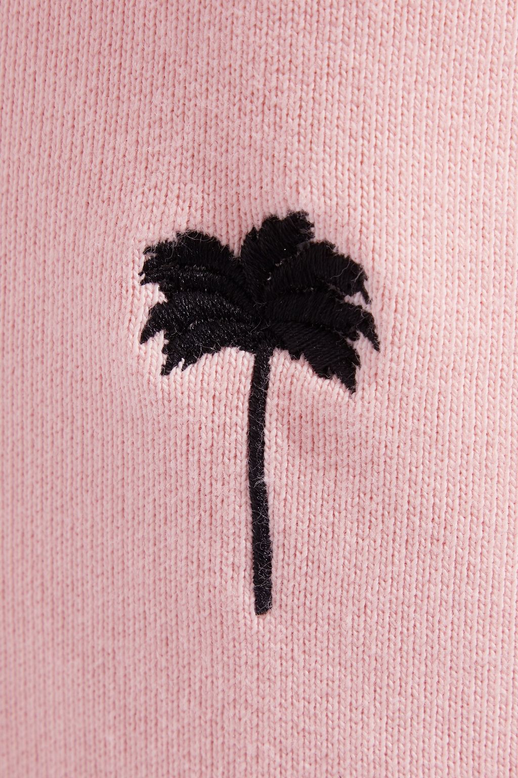 PALM ANGELS Embroidered French cotton-terry track pants