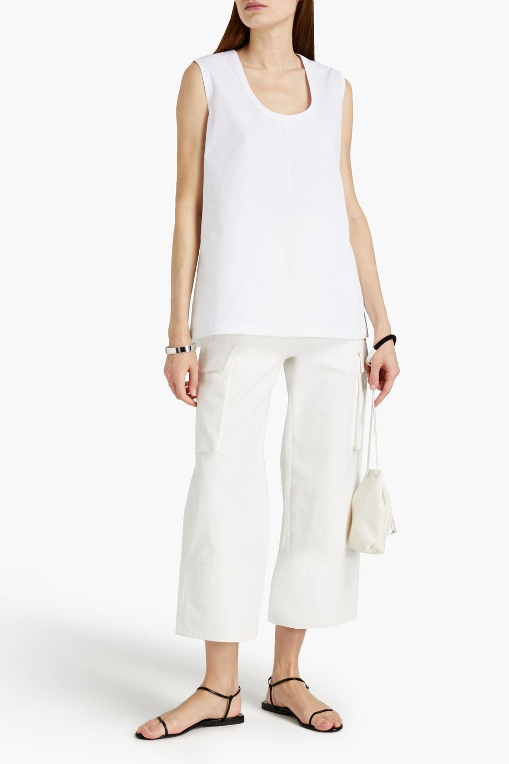 JIL SANDER Cotton-poplin top