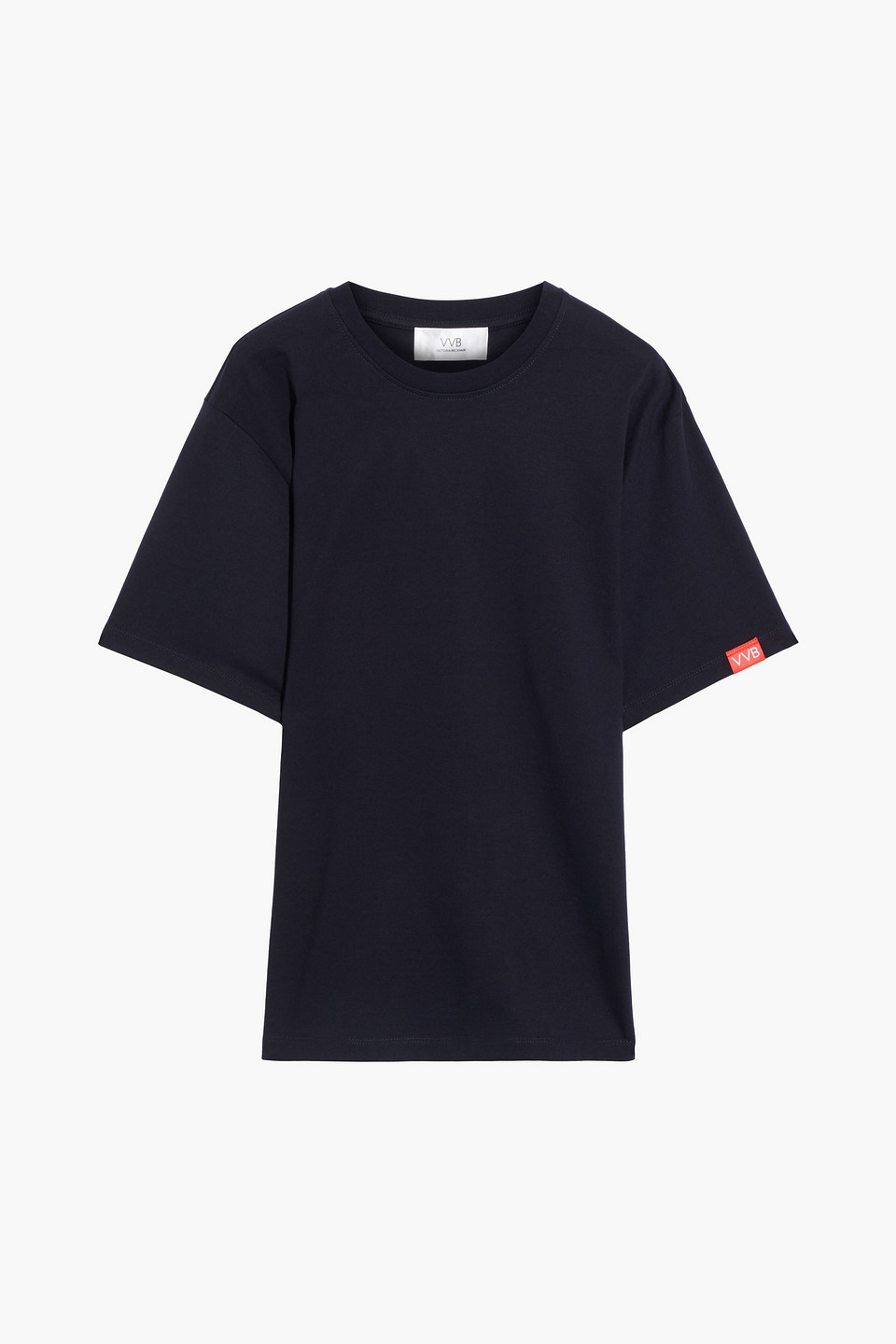 victoria, victoria beckham - organic cotton-jersey t-shirt - blue - s