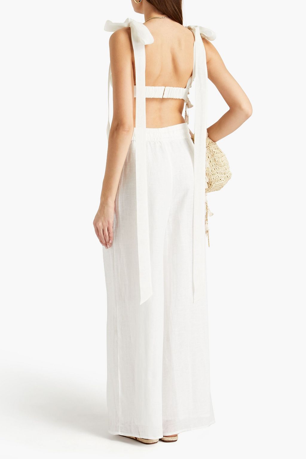 ZIMMERMANN Brighton linen wide-leg pants