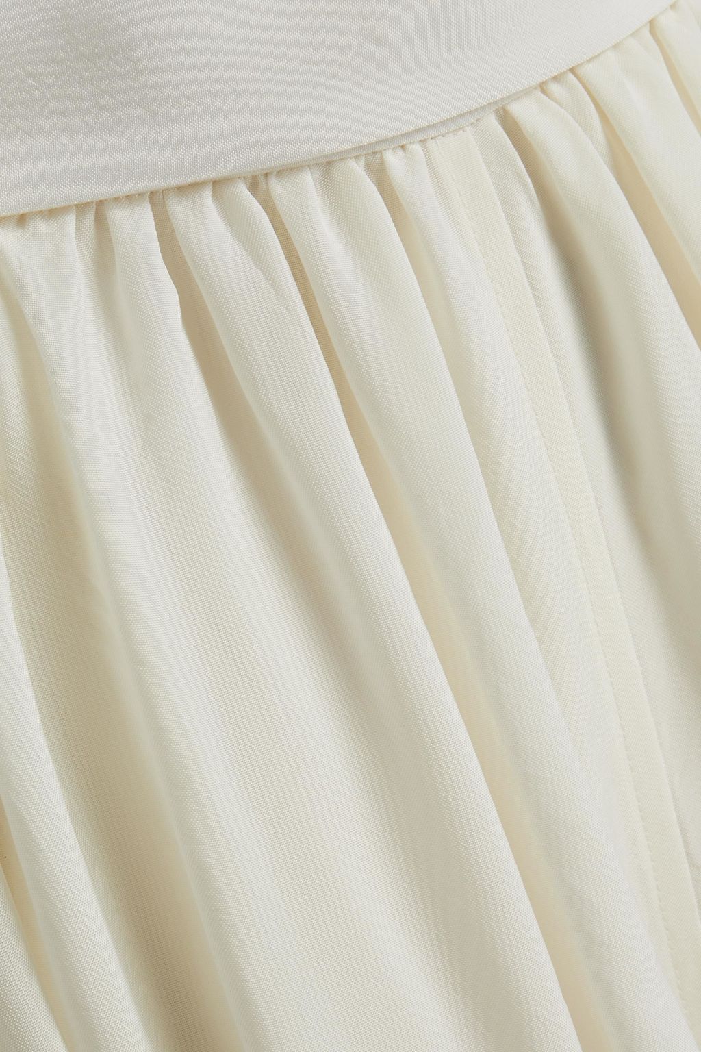JIL SANDER Belted gathered striped woven culottes