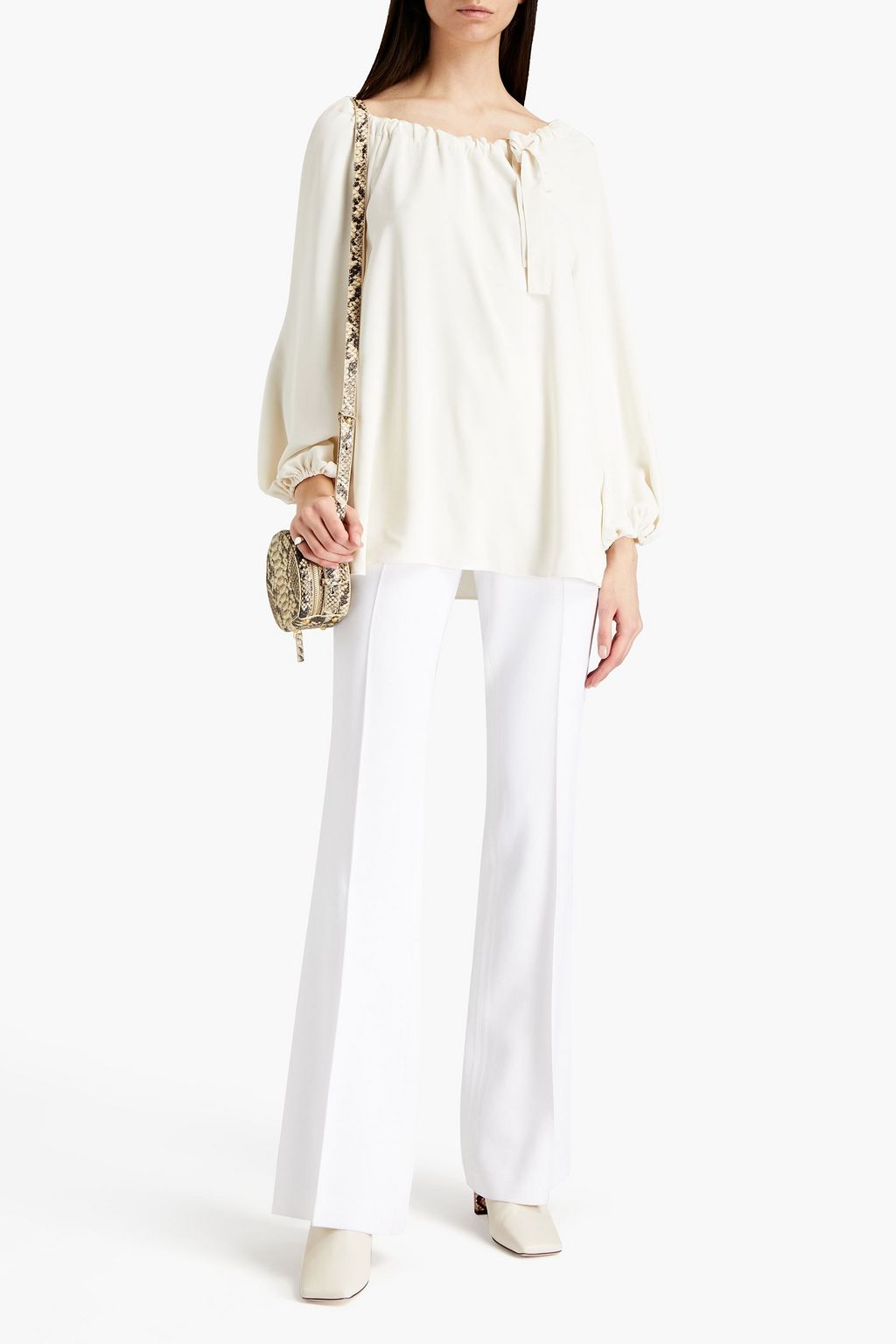 ZIMMERMANN Gathered twill blouse