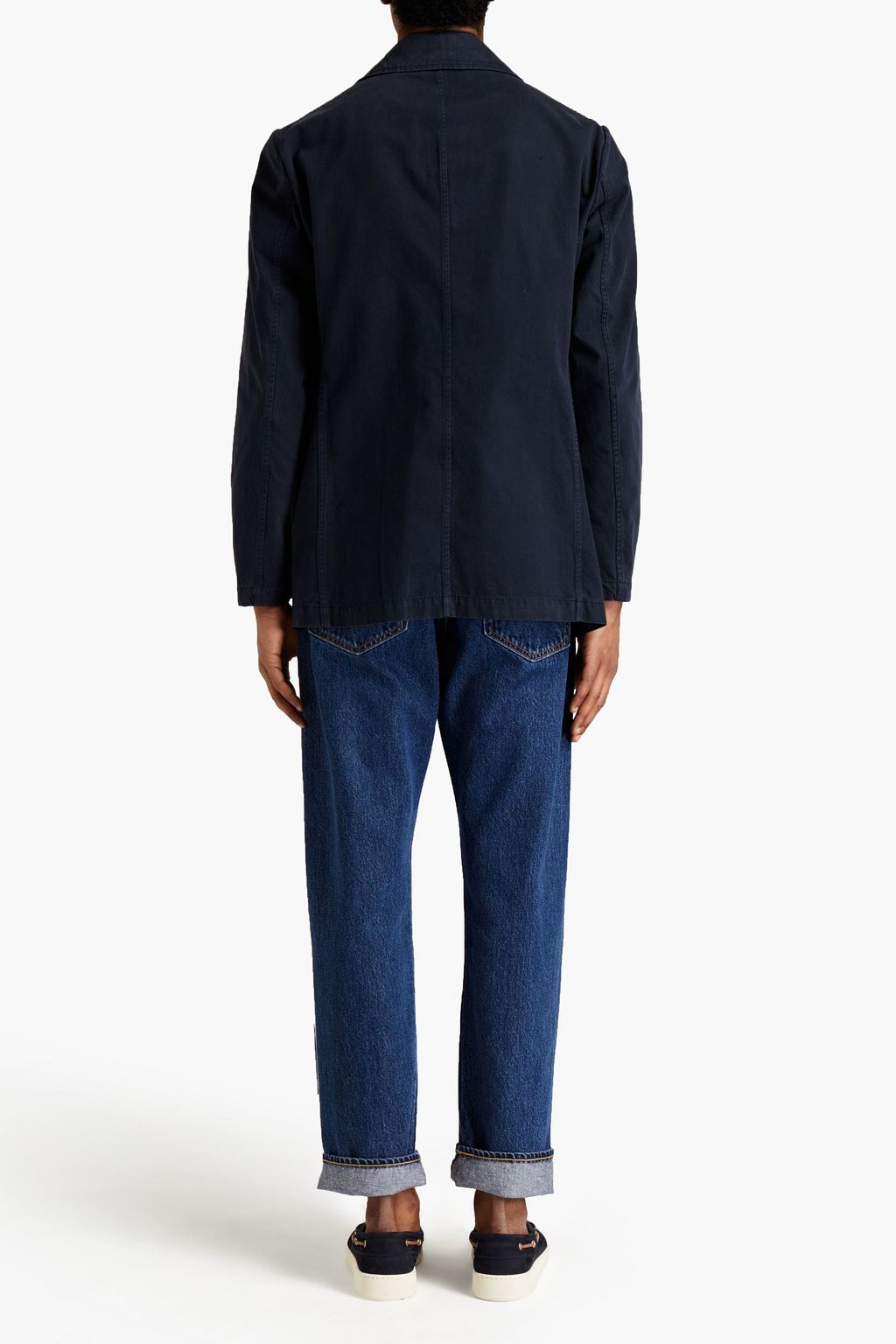 ASPESI Double-breasted cotton-twill jacket