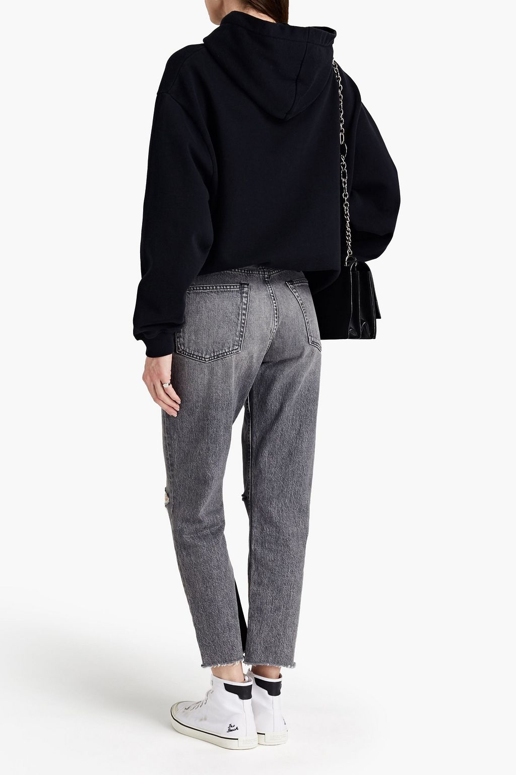 IRO Lise oversized printed French cotton-terry hoodie